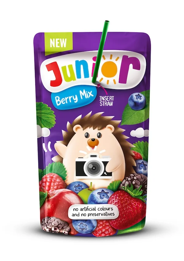 Junior Berry Mix hedgehog design