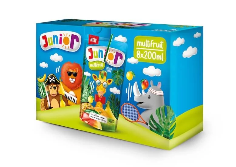Junior Multifruit boxes packaging design side B