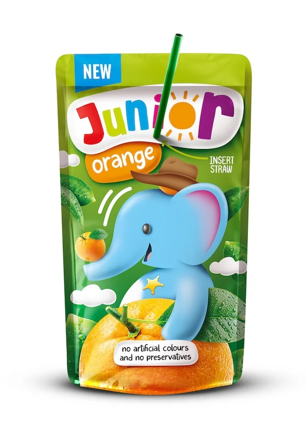 Junior Orange elephant design