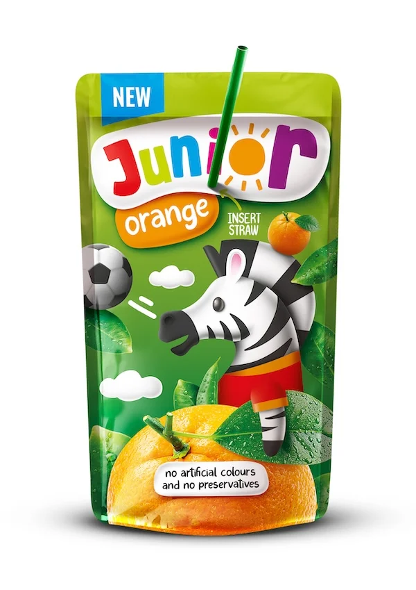 Junior Orange zebra design