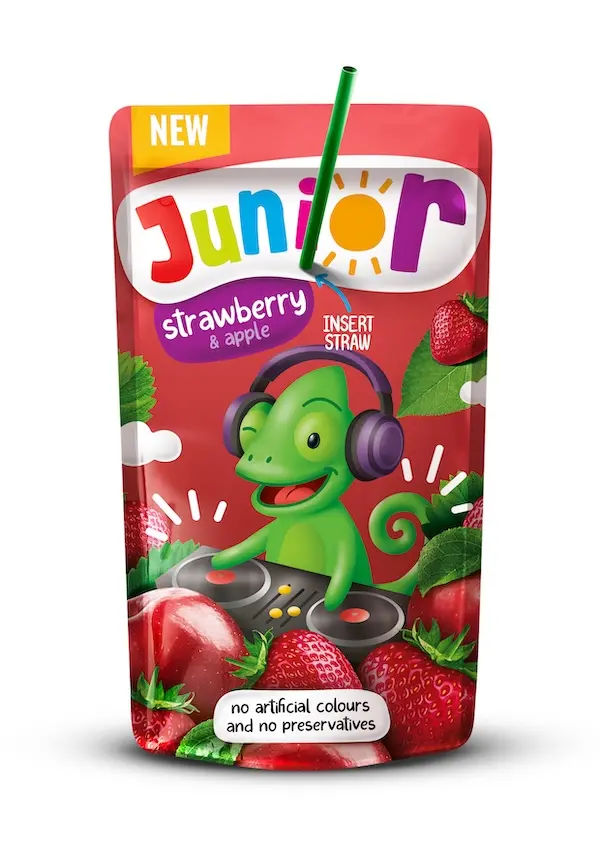 Junior Strawberry & Apple fox design