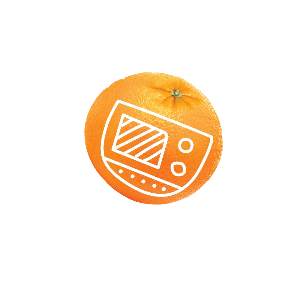 Orange markica decoration